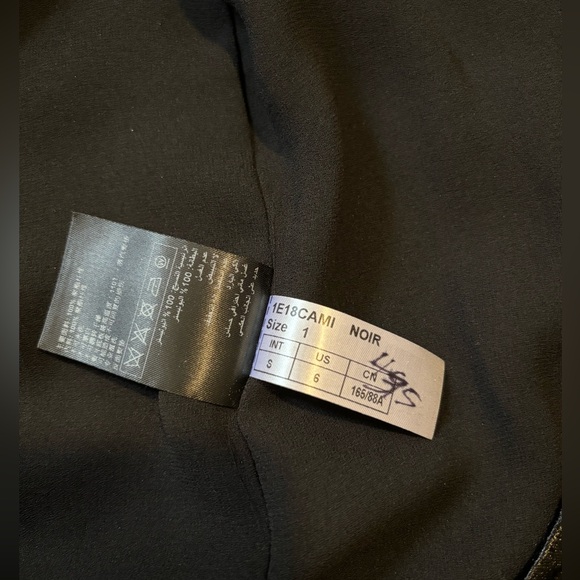 ba&sh “cami” V-Neck 3/4 Sleeve Crossover textured Satin Dress - Picture 14 of 16